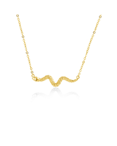 Sterling Silver Texturized Snake Necklace (N-1464)