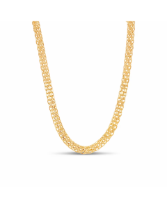 Sterling Silver Gold Vermeil Fancy Bismark Chain (BIS35-G) 3.11mm