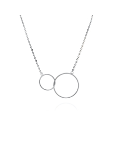  10K Gold Plain Interlocked Circle Necklace (GC-10-1173)