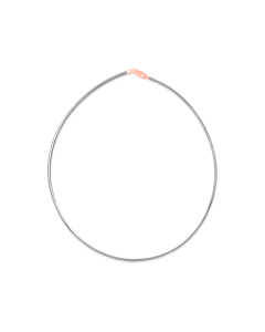 Sterling Silver Rosegold Vermeil Fancy Chain Omega Two-tone 02 (OMEGA-TT-R-2) 2.0mm