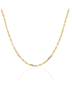 Sterling Silver Gold Vermeil Rolo Marina DC Chain 2mm (RM60-G)