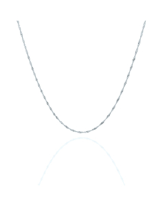 14K White Gold Chain Necklace Singapore 1.5mm (SING-025-14W)