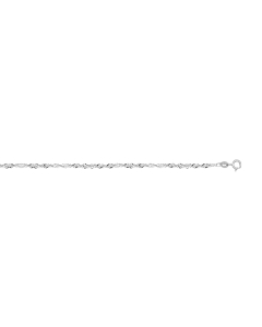 Sterling Silver Basic Chain Singapore 02 (SING40) 2.5mm