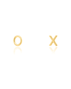 Sterling Silver Plain XO Stud Earrings (ST-1184)