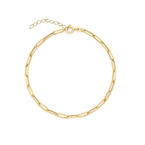 10K Yellow Gold Paperclip Anklet 1.7mm (G-ANK-10-1005)