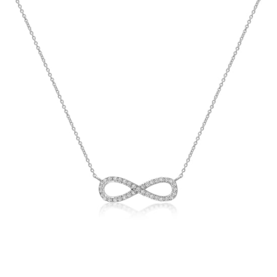 Sterling Silver Infinity Necklace (N-1025)