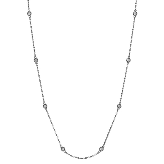 Sterling Silver CZ by the Yard Necklace (N-1007-B)
