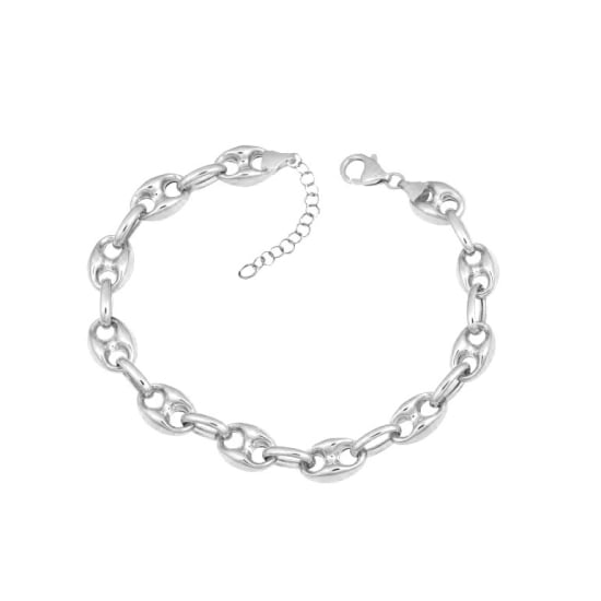 Sterling Silver Hallow Puffed Guςςi 6mm Bracelet (BR-1426)