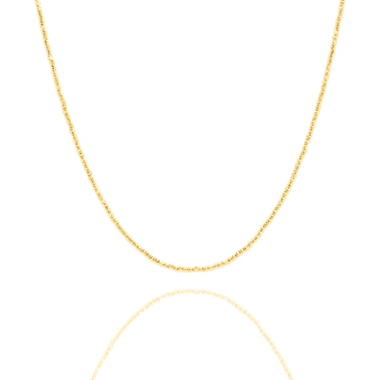 10K Yellow Gold Diamond Cut Ball Necklace 1.5mm (GC-10-1123)