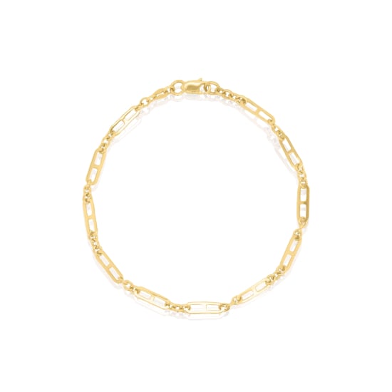 10K Yellow Gold Fancy Links Bracelet (GB-10-1131)
