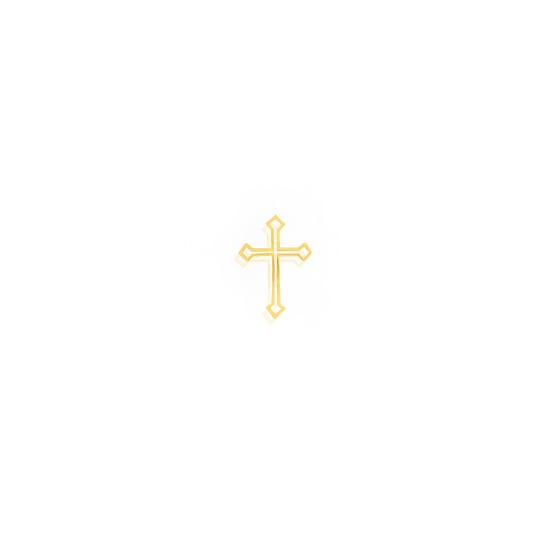 10K Yellow Gold Open Cross Permanent Jewellery Charm (PERM-C-0006)