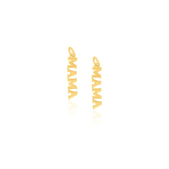 Sterling Silver Gold Vermeil MAMA Charm - Pack of 2 (P-1499)