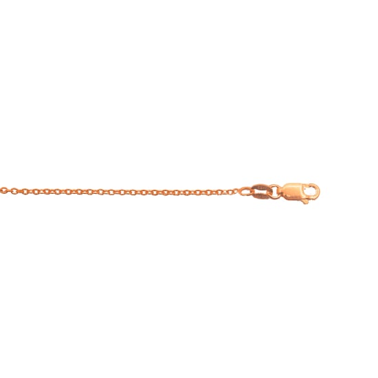 Sterling Silver Rosegold Vermeil Basic Chain Rolo 02 Oval 1.6mm (ROLO-OV40-R)