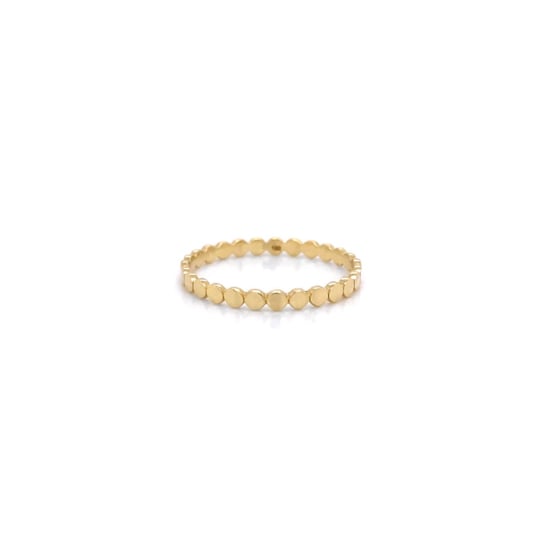 10K Yellow Gold Dotted Ring (GR-10-1102)
