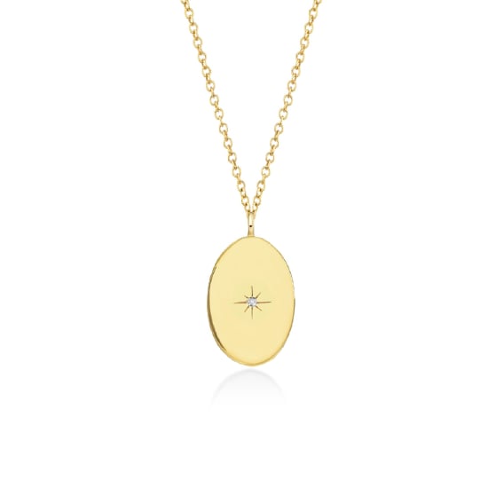 10K Gold &  Diamond North Star Necklace (GC-10-1183)