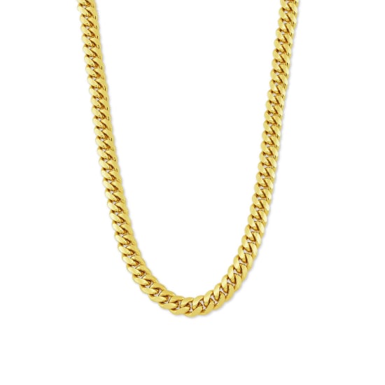 Sterling Silver Gold Vermeil Miami Cuban Curb Chain 5.8mm (CGD180-G)