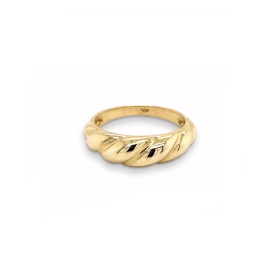 10K Yellow Gold Croissant Ring (GR-10-1101)