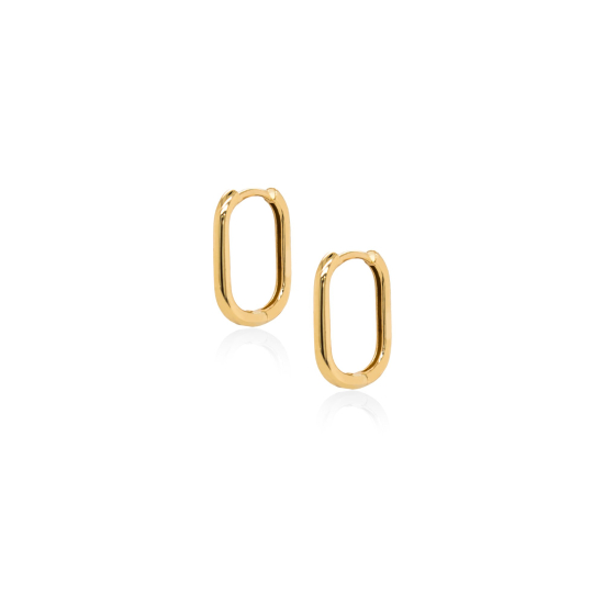 10k Yellow Gold Rounded Square Huggies (GHUG-10-1023)
