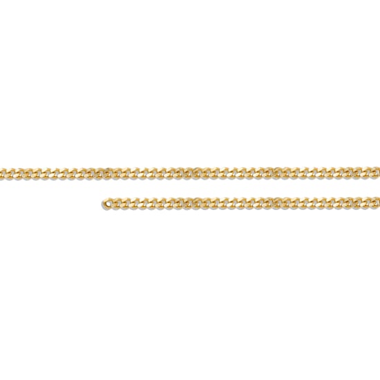 10k Yellow Gold Curb Chain By Inch 1.34mm (PERM-GD-040-10)