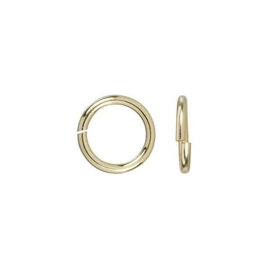 10K Yellow Gold Jump Rings for Permanent Bracelet Gauge 26 (0.4mm x 2.8mm) 10 Pcs a Pack (JR-PACK-26-Y)