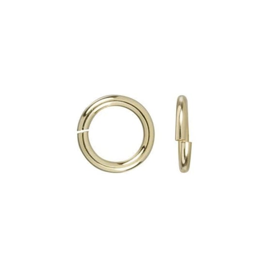 10K Yellow Gold Jump Rings for Permanent Bracelet Gauge 24 (0.5mm x 2.8mm) 10 Pcs a Pack (JR-PACK-24-Y)