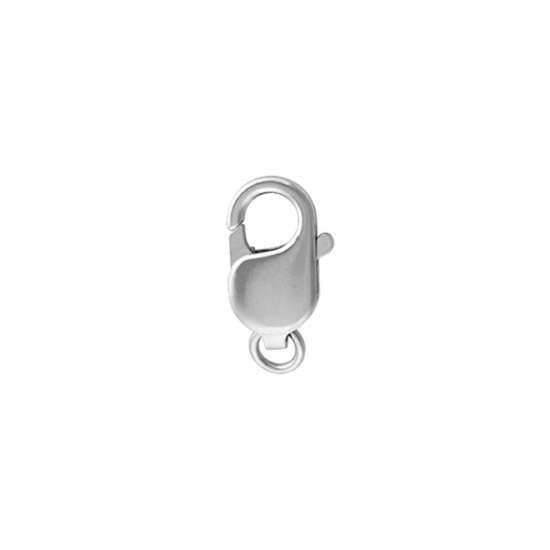 14K White Gold Finding Lobster Clasp 15.3mm x 7.2mm (LC-6-14K-W)