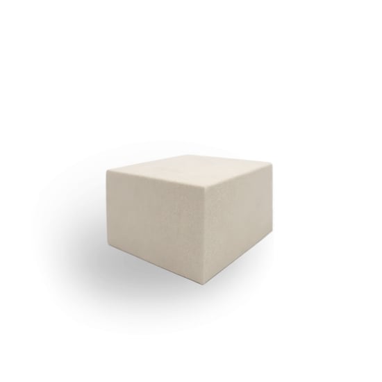 Small Cube Beige Microfiber Riser Platform Jewellery Display (DIS-14)