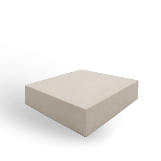 Large Cube Beige Microfiber Riser Platform Jewellery Display (DIS-15)