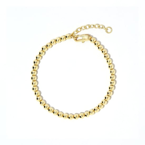 Sterling Silver Gold Vermeil 4mm Ball Bracelet (BR-1370)