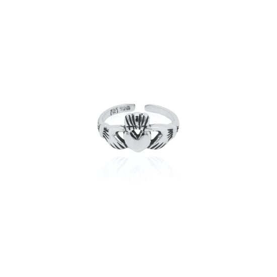 Sterling Silver Claddagh Toe Ring (TR-1043)