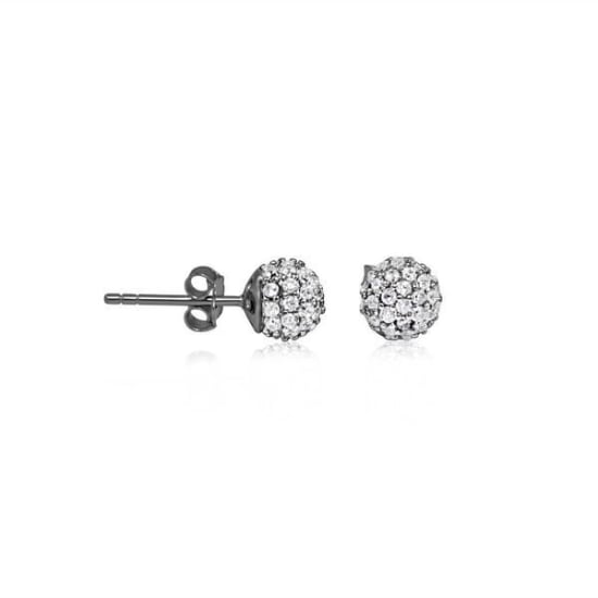 Sterling Silver CZ Ball Studs (ST-1232)