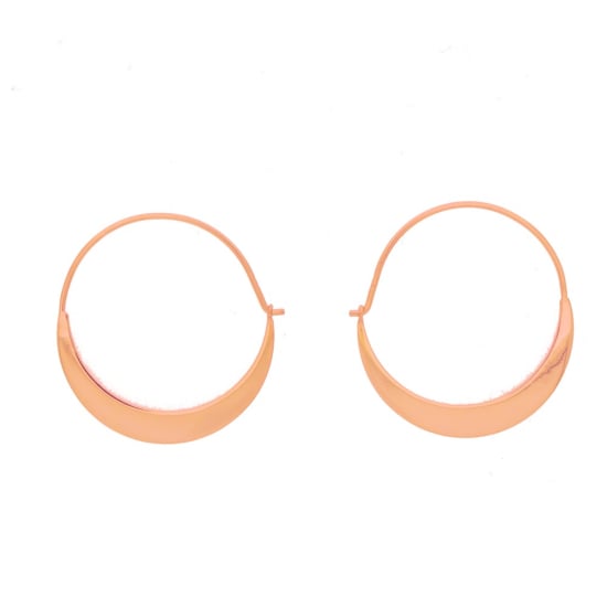 Sterling Silver Thick Slanted Hoops (HP-1069)