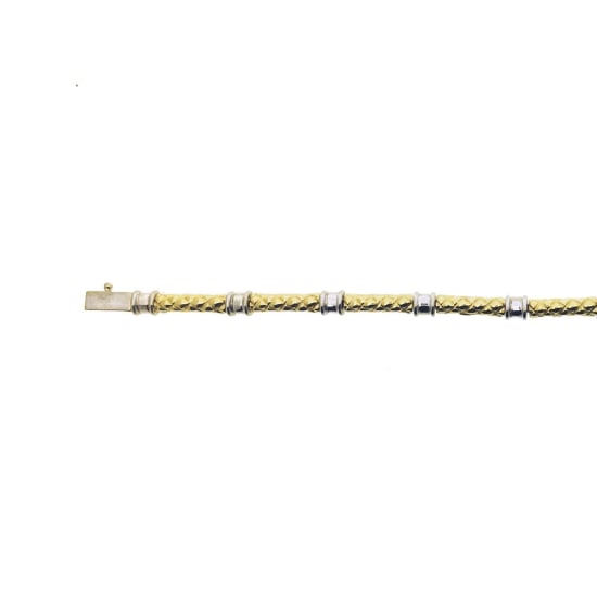 14K White and Yellow Gold Bracelet(GC-1076)