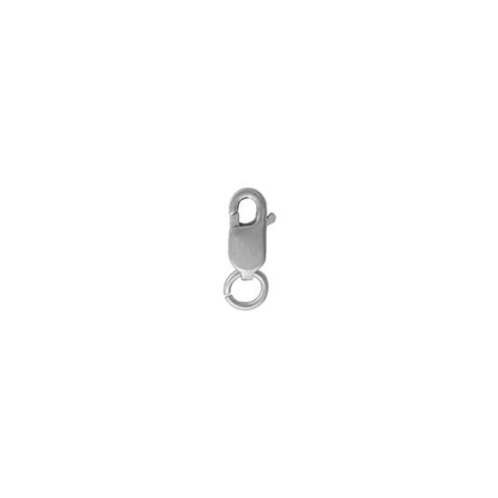 10K White Gold Finding Lobster Clasp 8.3mm X 3.2mm (LC-0-10K-W)