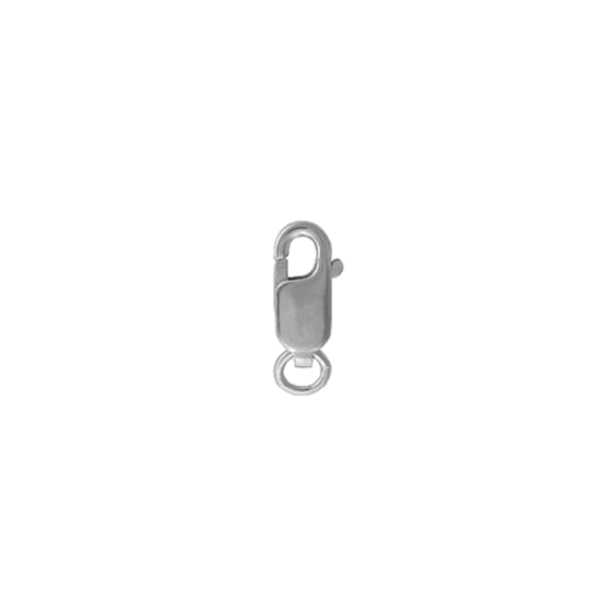 10K White Gold Finding Lobster Clasp 9.7mm x 3.8mm (LC-1-10K-W)