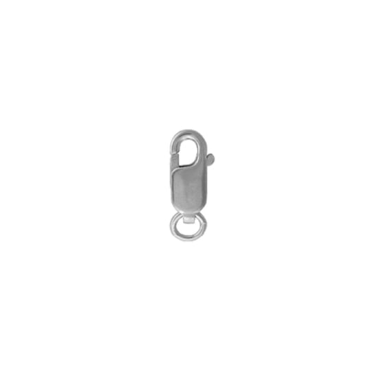14K White Gold Finding Lobster Clasp 9.7mm x 3.8mm (LC-1-14K-W)