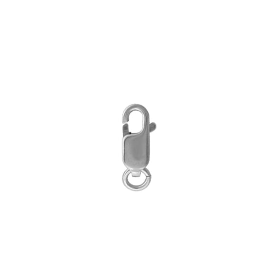 14K White Gold Finding Lobster Clasp 11.6mm x 4.3mm (LC-2-14K-W)