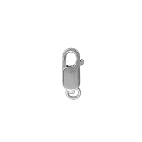 14K White Gold Finding Lobster Clasp 13.6mm x 5.2mm (LC-3-14K-W)