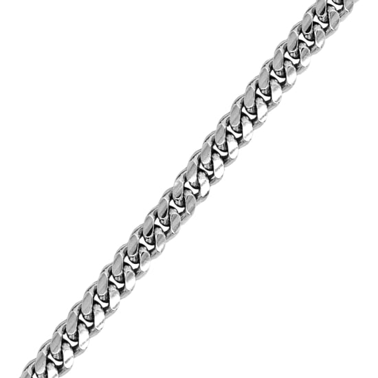 Sterling Silver Rhodium Plated Miami Cuban Curb Chain 7.7mm (CGD220-RH)