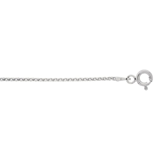 Sterling Silver Rhodium Plated Basic Chain Wheat 02 (SPIGA35-RH) 1.5mm