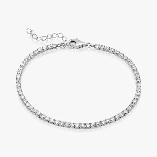 Sterling Silver CZ Tennis Bracelet 2.3mm (BR-1015)