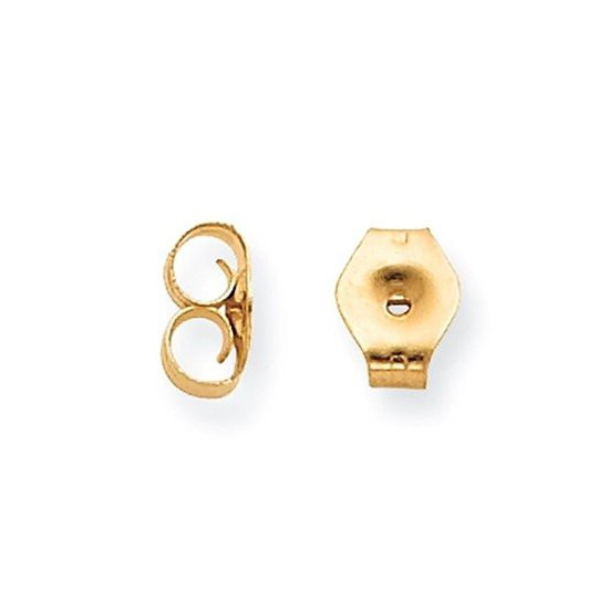 14K Yellow Gold Butterfly Clutch Earring Backs 3x4mm (CL-L-Y-14K)