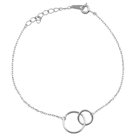 Sterling Silver Large and Small Interlocking Circles Bracelet  (BR-1325)