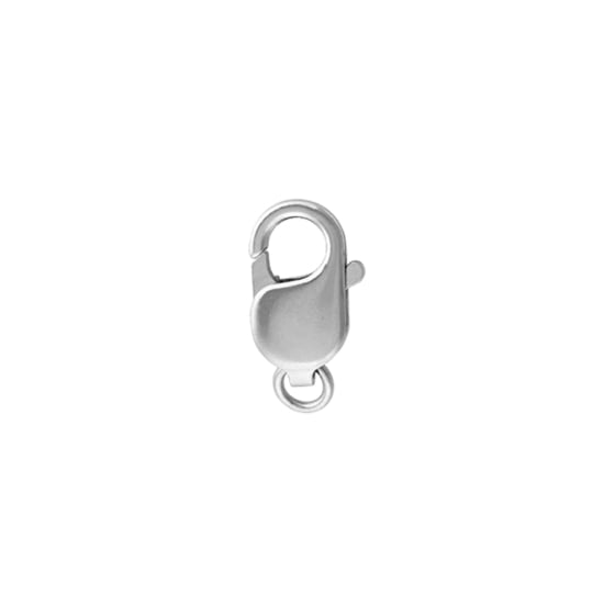 10K White Gold Finding Lobster Clasp 15.3mm x 7.2mm (LC-6-10K-W)