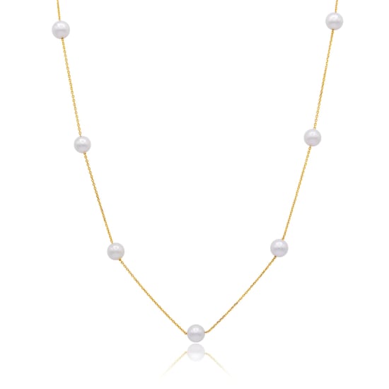 10k Yellow Gold Pearl by The Yard Necklace (GC-10-1198)