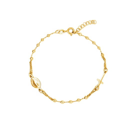 Sterling Silver Rosary Bracelet (BR-1404)
