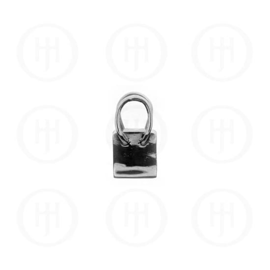 Sterling Silver Plain Silver Shopping Bag Pendant(PSHL-2)