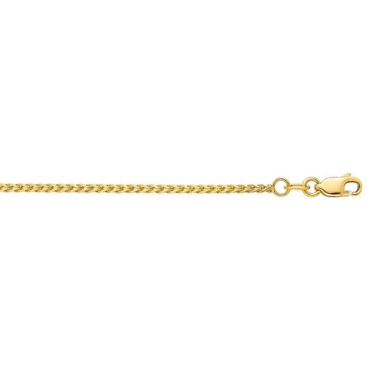 Sterling Silver Gold Vermeil Basic Chain Wheat 02  (SPIGA35-G) 1.5mm