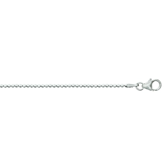 Sterling Silver Rhodium Plated Basic Chain  Ball DiamondCut 03 (DCBALL-180-RH) 1.8mm