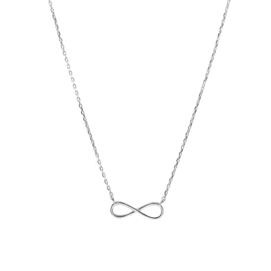 Sterling Silver Plain Infinity Necklace (N-1105)